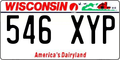 WI license plate 546XYP