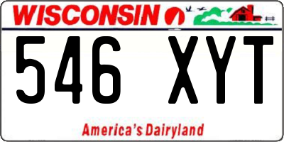 WI license plate 546XYT