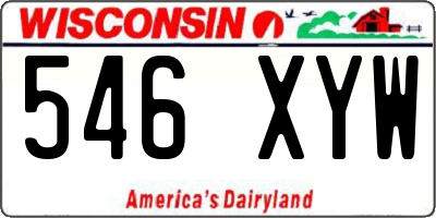 WI license plate 546XYW