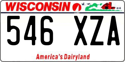 WI license plate 546XZA