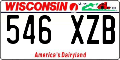 WI license plate 546XZB