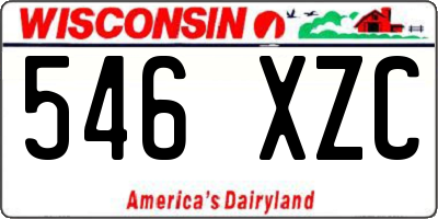 WI license plate 546XZC