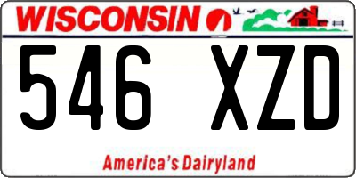 WI license plate 546XZD