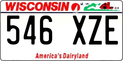 WI license plate 546XZE