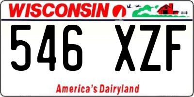 WI license plate 546XZF