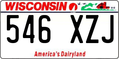 WI license plate 546XZJ