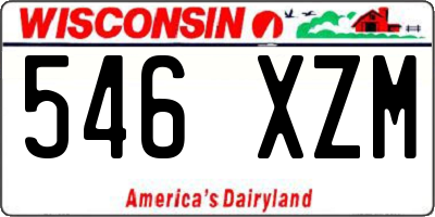 WI license plate 546XZM