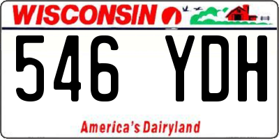 WI license plate 546YDH