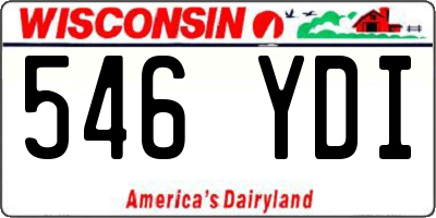 WI license plate 546YDI