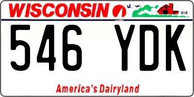 WI license plate 546YDK