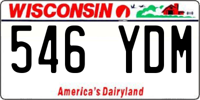 WI license plate 546YDM