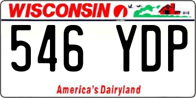 WI license plate 546YDP
