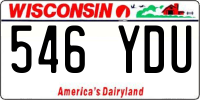 WI license plate 546YDU