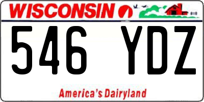 WI license plate 546YDZ