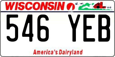 WI license plate 546YEB