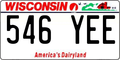 WI license plate 546YEE