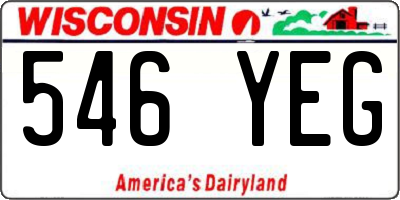 WI license plate 546YEG