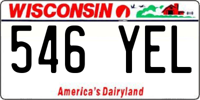 WI license plate 546YEL