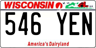 WI license plate 546YEN