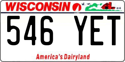 WI license plate 546YET