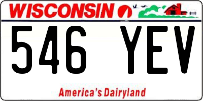 WI license plate 546YEV