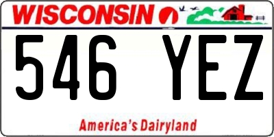 WI license plate 546YEZ