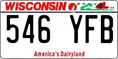 WI license plate 546YFB
