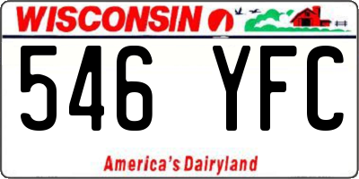 WI license plate 546YFC