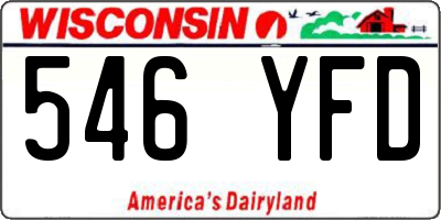 WI license plate 546YFD