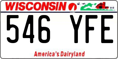 WI license plate 546YFE