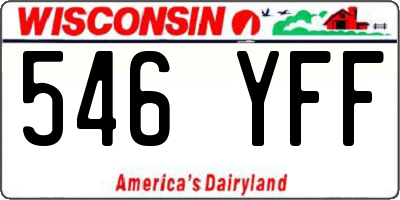 WI license plate 546YFF