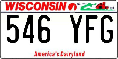 WI license plate 546YFG