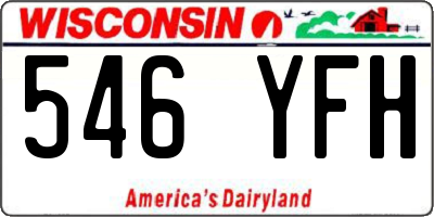 WI license plate 546YFH