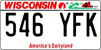 WI license plate 546YFK