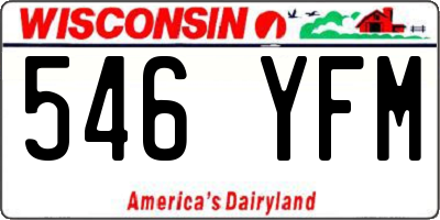 WI license plate 546YFM