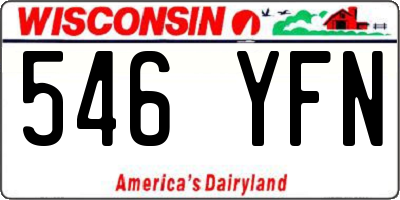 WI license plate 546YFN