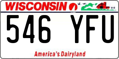 WI license plate 546YFU