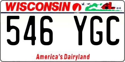 WI license plate 546YGC