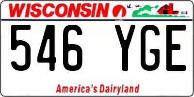 WI license plate 546YGE