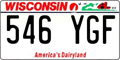 WI license plate 546YGF