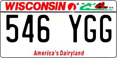 WI license plate 546YGG