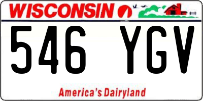 WI license plate 546YGV