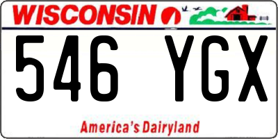 WI license plate 546YGX