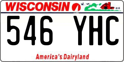 WI license plate 546YHC