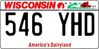 WI license plate 546YHD