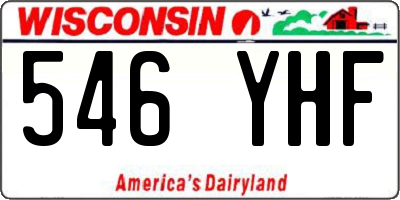 WI license plate 546YHF