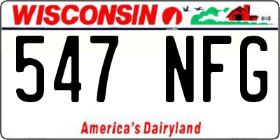 WI license plate 547NFG