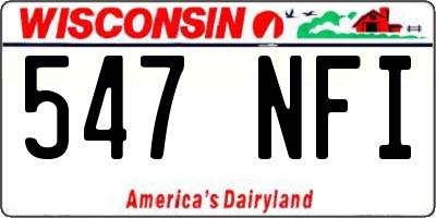 WI license plate 547NFI