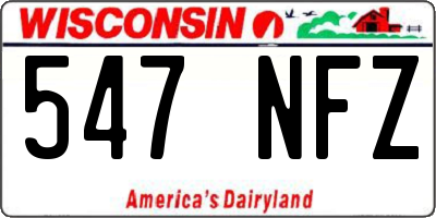 WI license plate 547NFZ