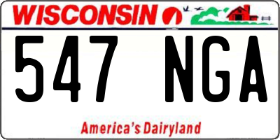 WI license plate 547NGA